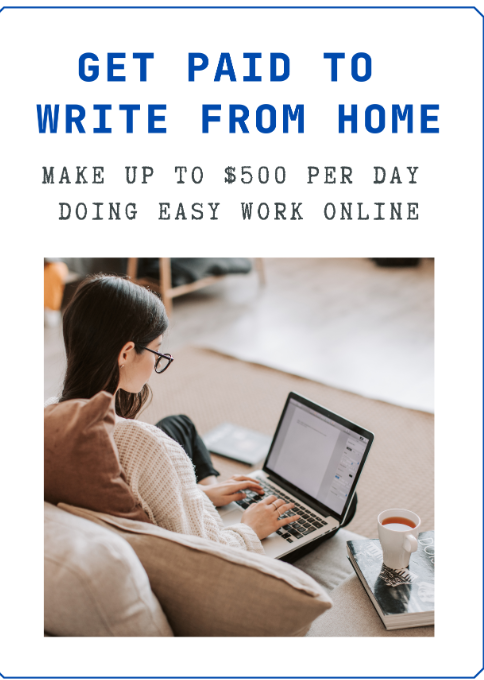 Get Paid To Write From Home.